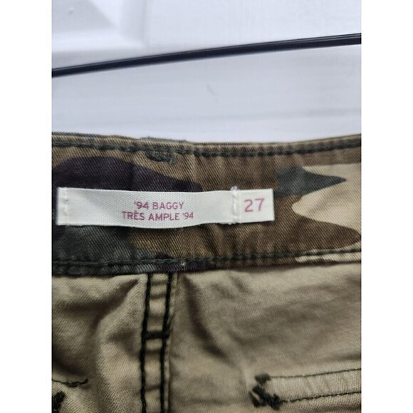 Levis Camo Cargo 94 Baggy Pants 27 x  28 (shortened) - Picture 5 of 9